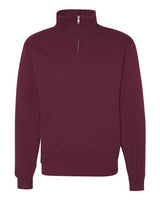 Jerzees 995M Adult NuBlend Quarter-Zip Cadet Collar Sweatshirt #color_MAROON