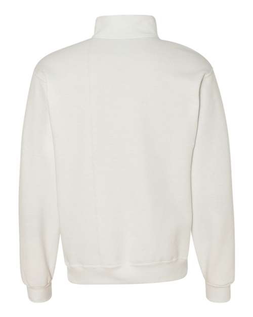 Jerzees 995M Adult NuBlend Quarter-Zip Cadet Collar Sweatshirt #color_WHITE