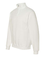 Jerzees 995M Adult NuBlend Quarter-Zip Cadet Collar Sweatshirt #color_WHITE