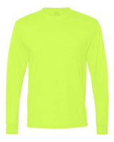 Jerzees 21ML Adult DRI-POWER SPORT Long-Sleeve T-Shirt #color_SAFETY GREEN