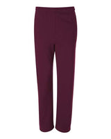 Jerzees 974MP Adult NuBlend Open-Bottom Fleece Sweatpants #color_MAROON