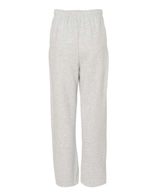 Jerzees 974MP Adult NuBlend Open-Bottom Fleece Sweatpants #color_ASH