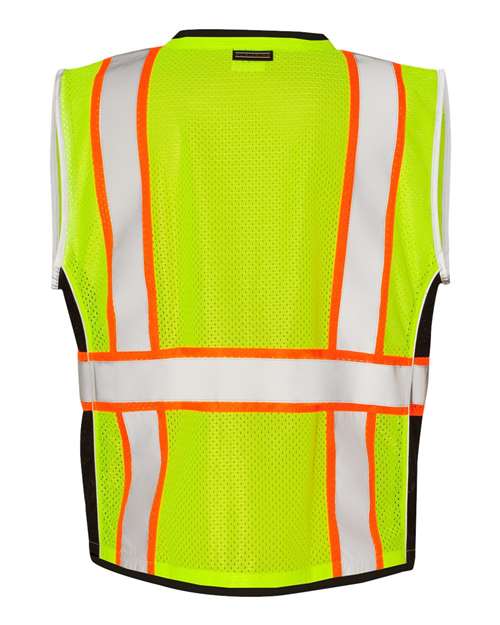 Kishigo 1513-1514 Premium Black Series Heavy-Duty Vest #color_Lime