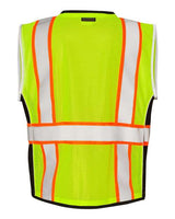 Kishigo 1513-1514 Premium Black Series Heavy-Duty Vest #color_Lime