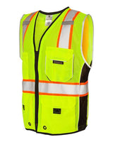 Kishigo 1513-1514 Premium Black Series Heavy-Duty Vest #color_Lime