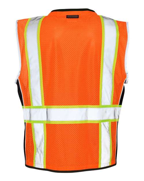 Kishigo 1513-1514 Premium Black Series Heavy-Duty Vest #color_Orange