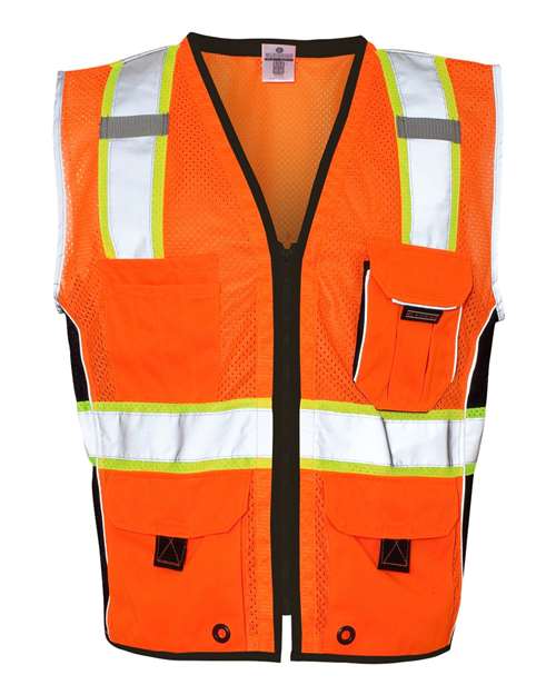 Kishigo 1513-1514 Premium Black Series Heavy-Duty Vest #color_Orange