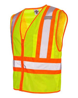 Kishigo 1055-1056 Ultra-Cool Contrasting Mesh Vest #color_Lime