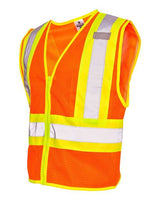Kishigo 1055-1056 Ultra-Cool Contrasting Mesh Vest #color_Orange