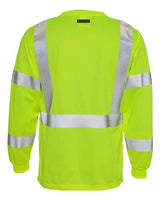 Kishigo 9145-9146 Long Sleeve Class 3 T-Shirt #color_Lime