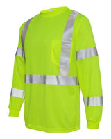 Kishigo 9145-9146 Long Sleeve Class 3 T-Shirt #color_Lime