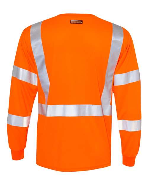 Kishigo 9145-9146 Long Sleeve Class 3 T-Shirt #color_Orange