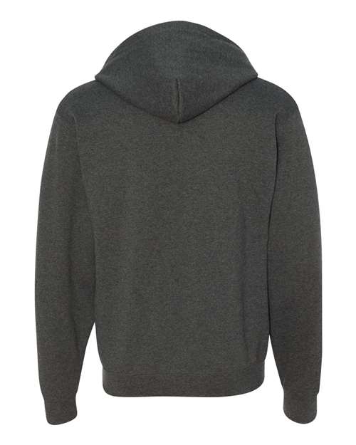 Jerzees 993 Adult NuBlend Fleece Full-Zip Hooded Sweatshirt #color_BLACK HEATHER