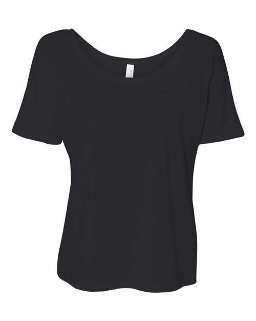 Bella + Canvas 8816 Ladies' Slouchy Scoop-Neck T-Shirt #color_BLACK