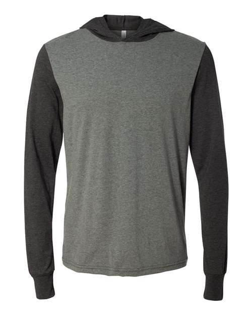 Bella + Canvas 3512 Unisex Jersey Long-Sleeve Hoodie #color_DP HT/ DK GRY HT