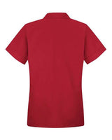 Red Kap TP23 Women's Loose Fit Short Sleeve Button Smock #color_Red