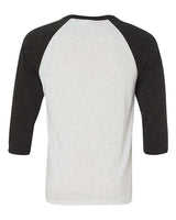 Bella + Canvas 3200 Unisex 3/4-Sleeve Baseball T-Shirt #color_WHT FLCK/ CHR TR