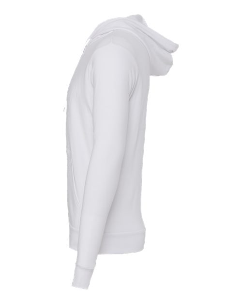 Bella + Canvas 3739 Unisex Poly-Cotton Fleece Full-Zip Hooded Sweatshirt #color_WHITE