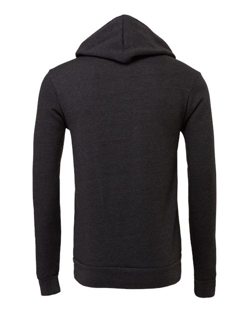 Bella + Canvas 3719 Unisex Sponge Fleece Pullover Hooded Sweatshirt #color_DK GRAY HEATHER