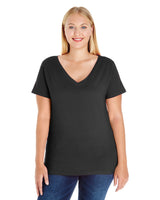 LAT 3807 Ladies' Curvy V-Neck T-Shirt