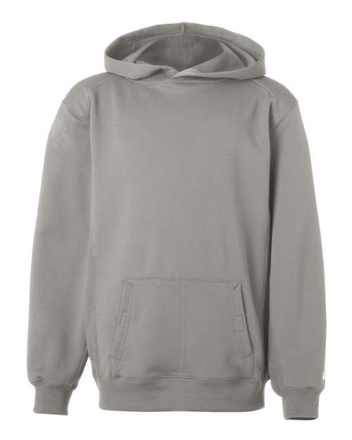 Badger 2454 Youth Performance Fleece Hooded Sweatshirt #color_Silver