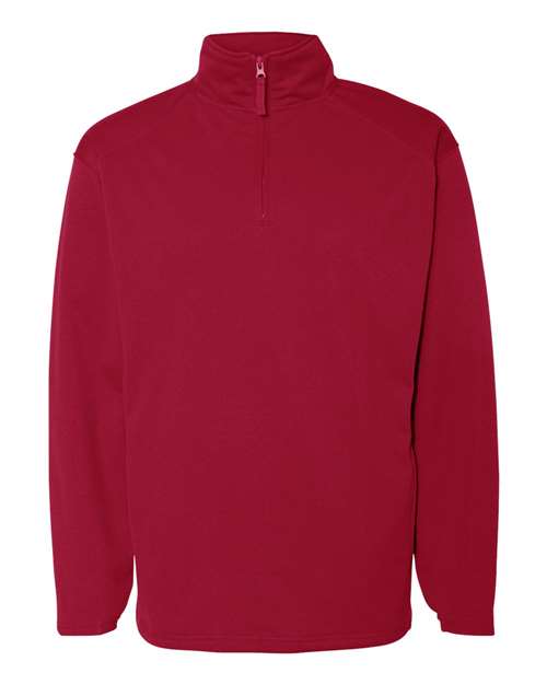 Badger 1480 Performance Fleece Quarter-Zip Pullover #color_Red