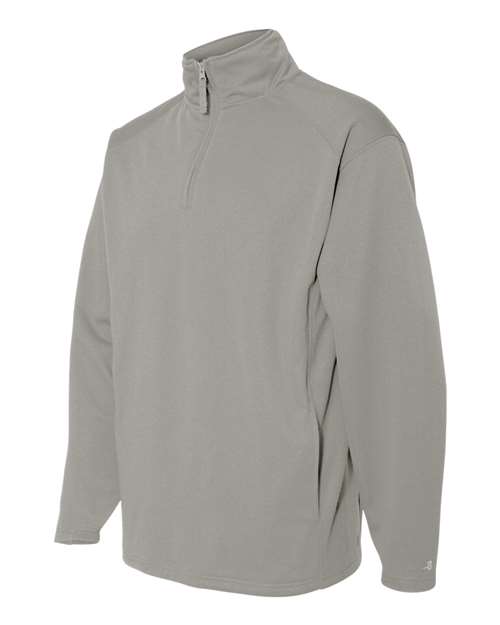 Badger 1480 Performance Fleece Quarter-Zip Pullover #color_Silver