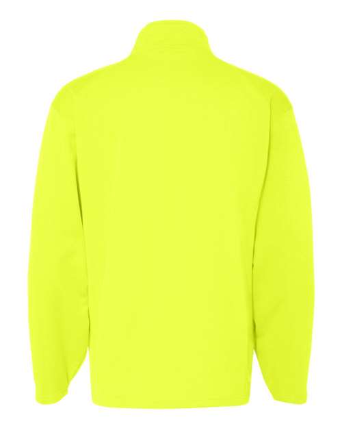 Badger 1480 Performance Fleece Quarter-Zip Pullover #color_Safety Yellow