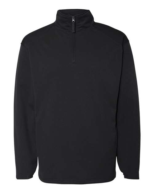 Badger 1480 Performance Fleece Quarter-Zip Pullover #color_Black