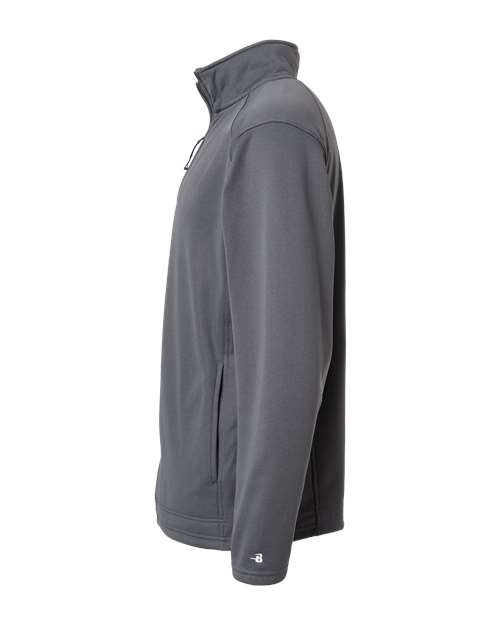 Badger 1480 Performance Fleece Quarter-Zip Pullover #color_Graphite