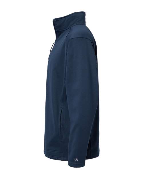 Badger 1480 Performance Fleece Quarter-Zip Pullover #color_Navy
