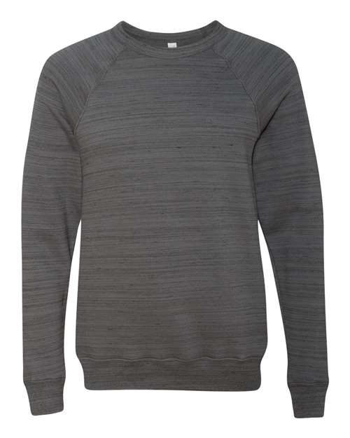 Bella + Canvas 3901 Unisex Sponge Fleece Crewneck Sweatshirt #color_DK GRY MRBLE FLC