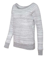 Bella + Canvas 7501 Ladies' Sponge Fleece Wide Neck Sweatshirt #color_LT GREY MARBLE