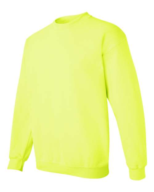 Gildan G180 Adult Heavy Blend 50/50 Fleece Crew #color_SAFETY GREEN