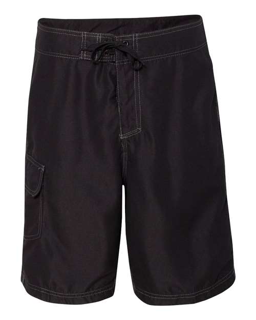 Burnside B9301 Men's Solid Board Short #color_BLACK