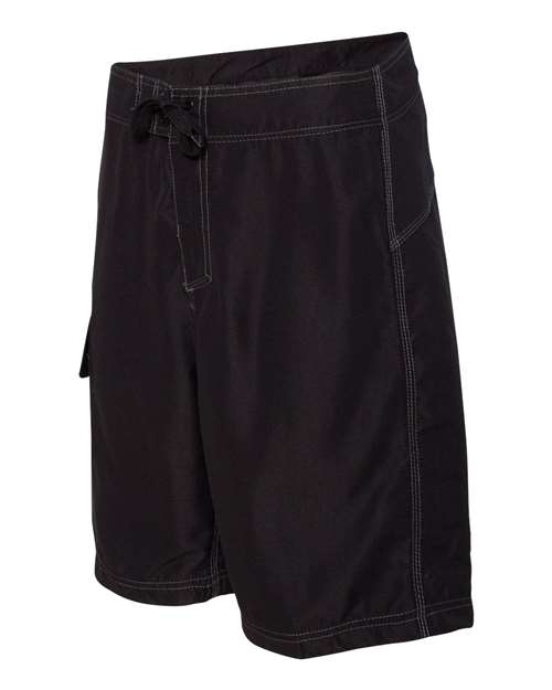 Burnside B9301 Men's Solid Board Short #color_BLACK