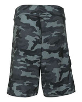 Burnside B9371 Men's Dobby Stretch Board Short #color_BLACK CAMO