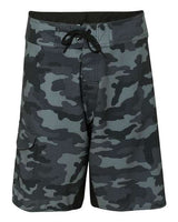Burnside B9371 Men's Dobby Stretch Board Short #color_BLACK CAMO