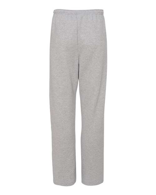 Jerzees 974MP Adult NuBlend Open-Bottom Fleece Sweatpants #color_ATHLETIC HEATHER
