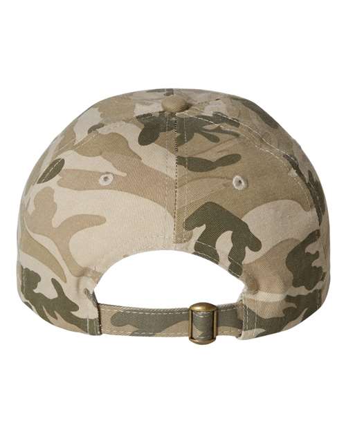Valucap VC300A Bio-Washed Classic Dad Hat #color_Tan Camo
