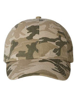 Valucap VC300A Bio-Washed Classic Dad Hat #color_Tan Camo