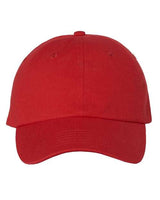 Valucap VC350 Bio-Washed Chino Twill Cap #color_Red
