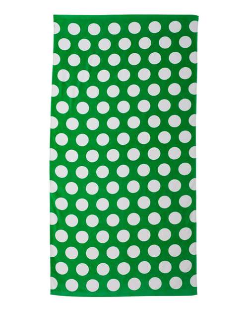 Carmel Towel Company C3060 ClassicBeach Towel #color_KELLY POLKA DOT