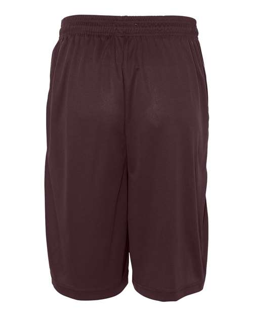 "Badger 4119 B-Core 10" Shorts with Pockets #color_Maroon"