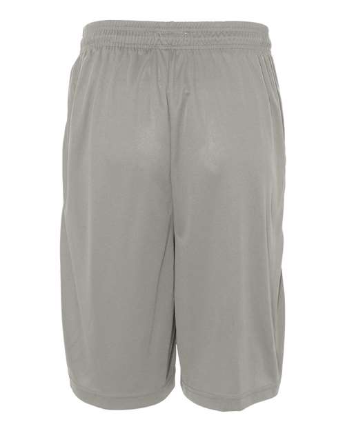 "Badger 4119 B-Core 10" Shorts with Pockets #color_Silver"
