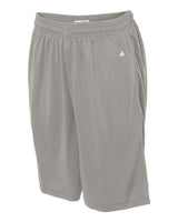 "Badger 4119 B-Core 10" Shorts with Pockets #color_Silver"