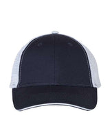 Valucap S102 Sandwich Trucker Cap #color_Navy/ White