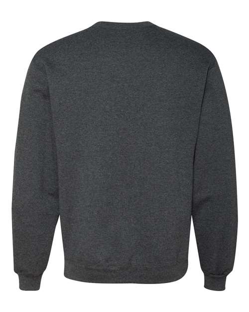 Jerzees 4662 Adult Super Sweats NuBlend Fleece Crew #color_BLACK HEATHER