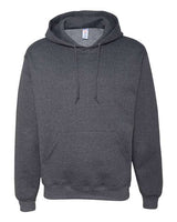 Jerzees 4997 Adult Super Sweats NuBlend Fleece Pullover Hooded Sweatshirt #color_BLACK HEATHER