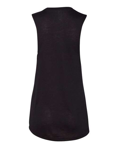 Bella + Canvas B8803 Ladies' Flowy Scoop Muscle Tank #color_BLACK